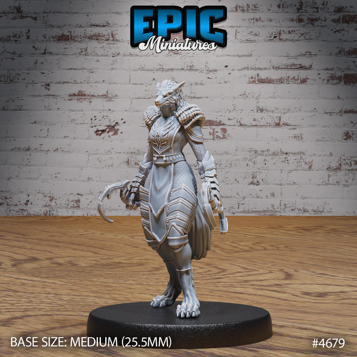 Werewolf Armored Female 3D-printed model