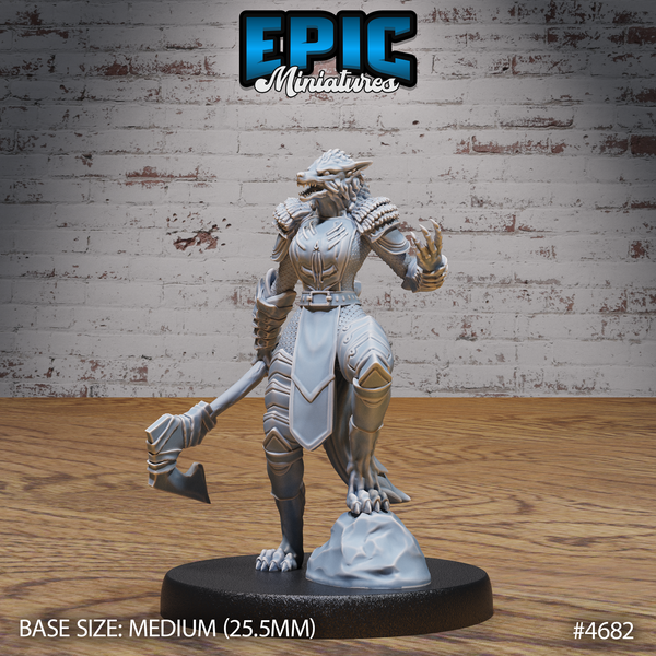 Werewolf Armored Female 3D-printed model