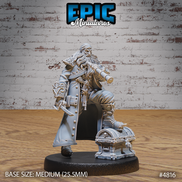Pirate Captain Barbarossa 3D-printed model