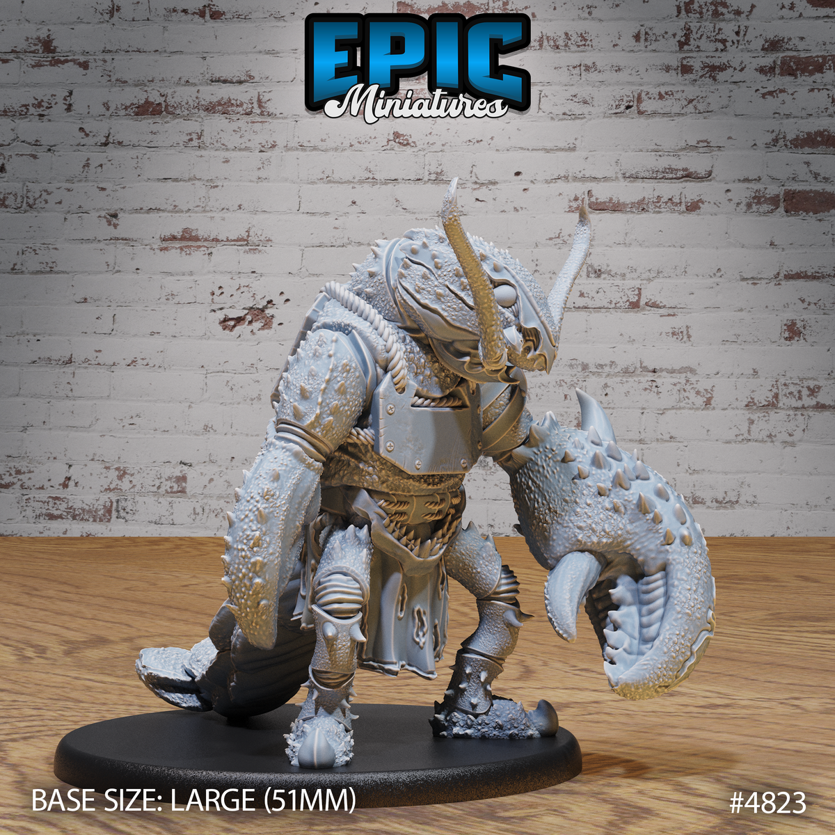 Lobster Folk Warrior 3D-printed model
