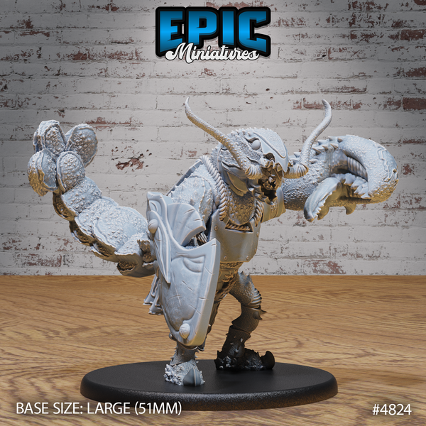 Lobster Folk Warrior 3D-printed model