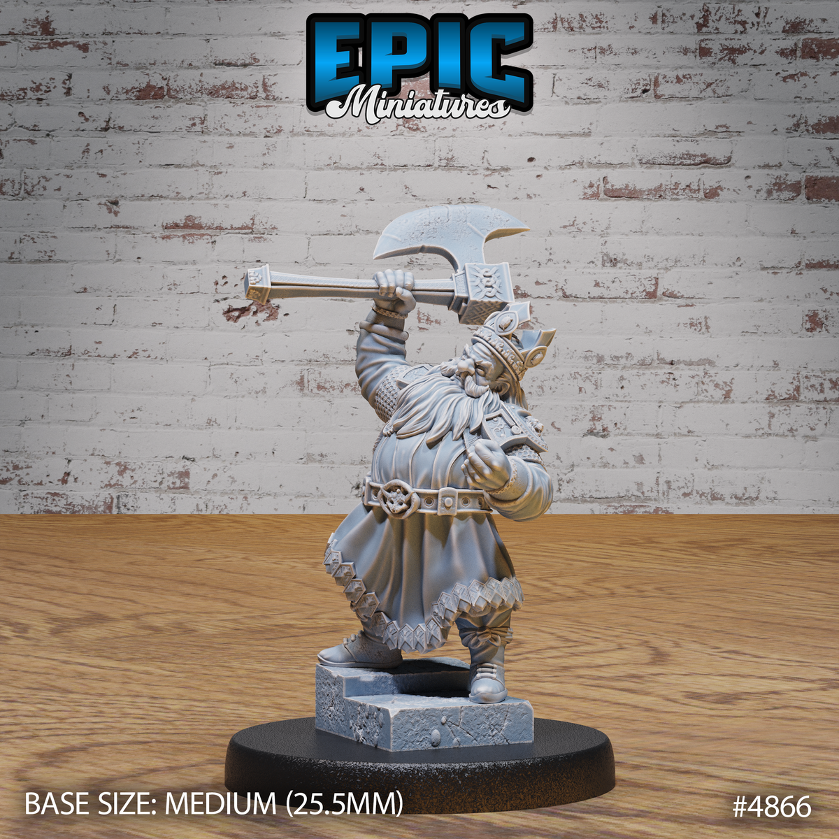 Dwarf King 3D-printed model