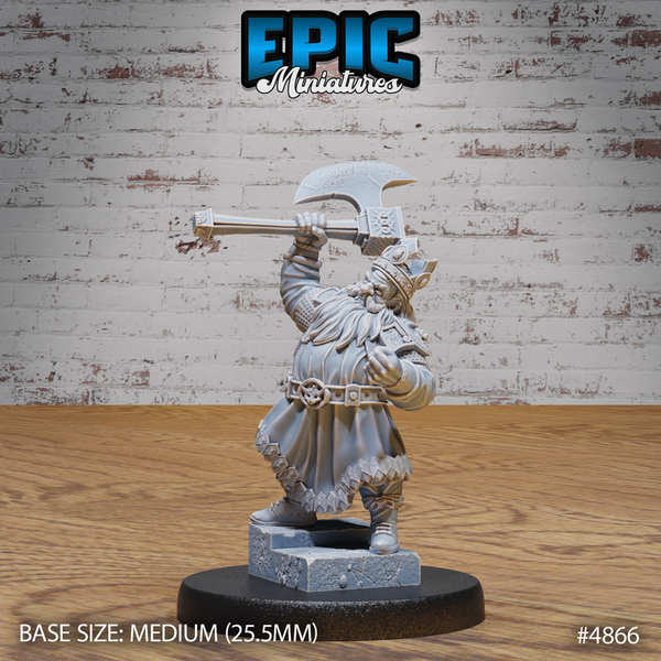 Dwarf King 3D-printed model