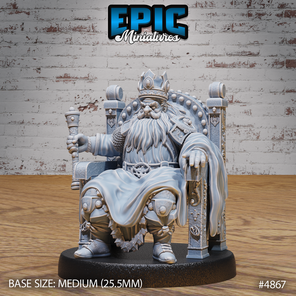 Dwarf King 3D-printed model