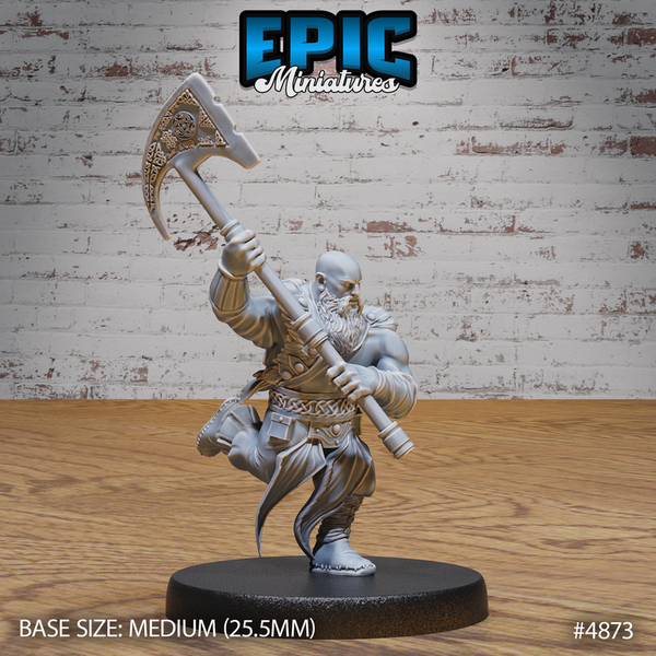 Dwarf Raider 3D-printed model