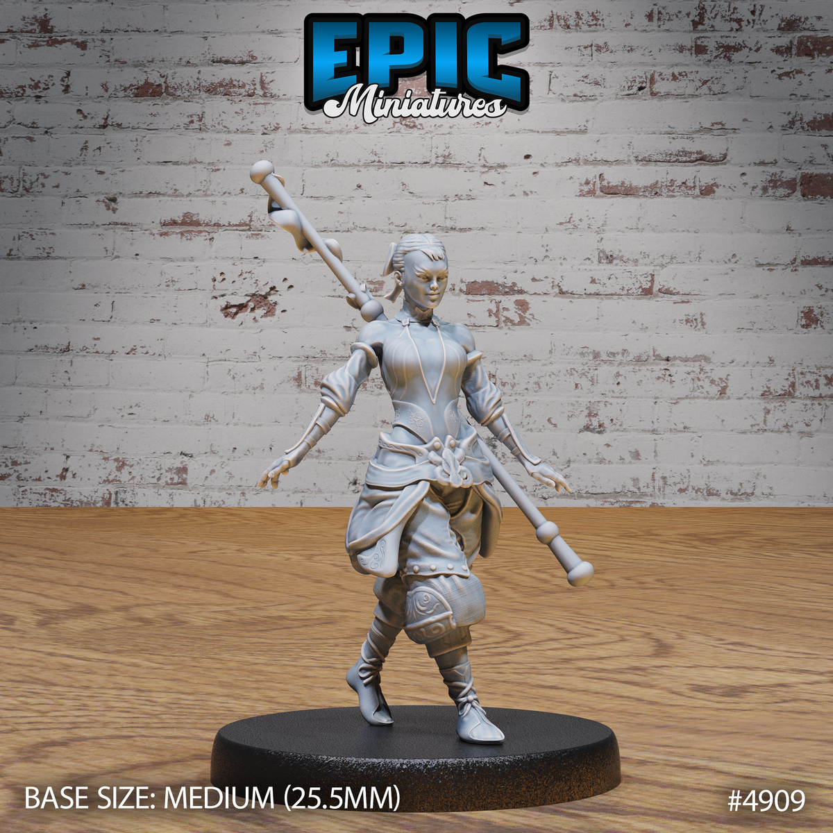 Monk Adventurer 3D-printed model