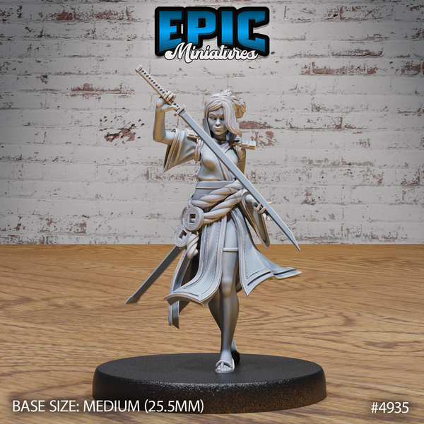 Samurai Woman 3D-printed model