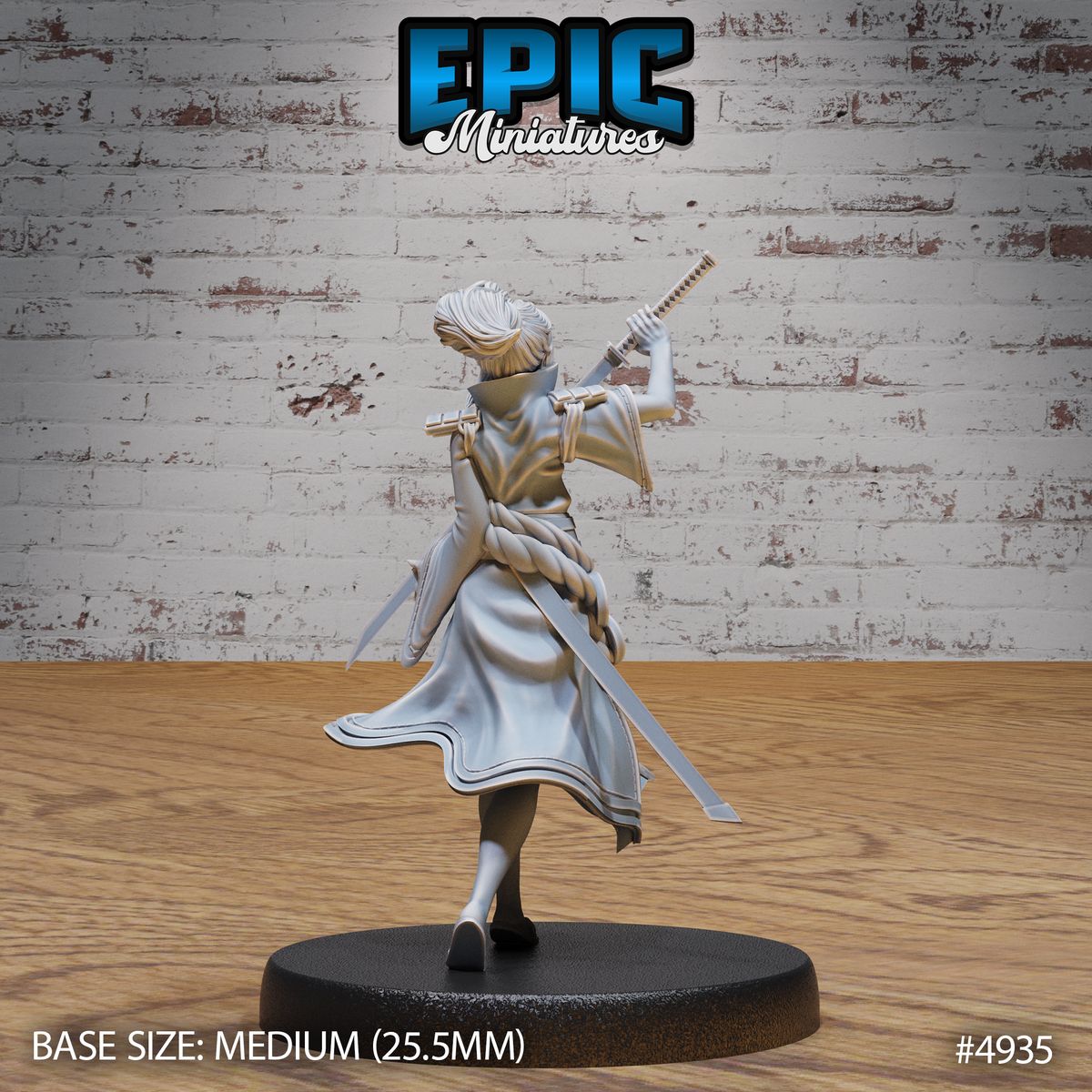 Samurai Woman 3D-printed model