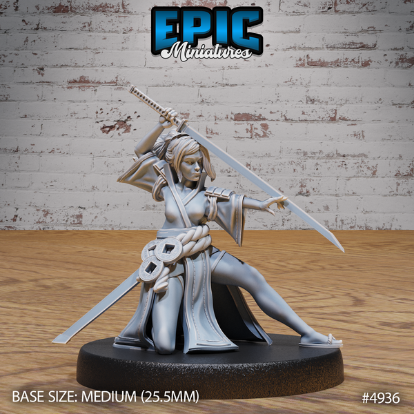 Samurai Woman 3D-printed model