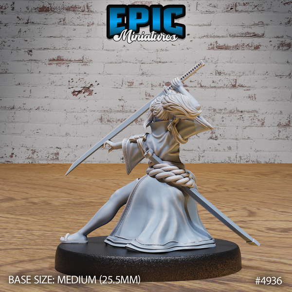 Samurai Woman 3D-printed model