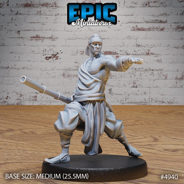 Martial Arts Monk 3D-printed model