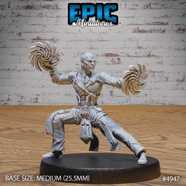 Monk Male Adventurer 3D-printed model