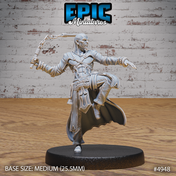 Monk Male Adventurer 3D-printed model