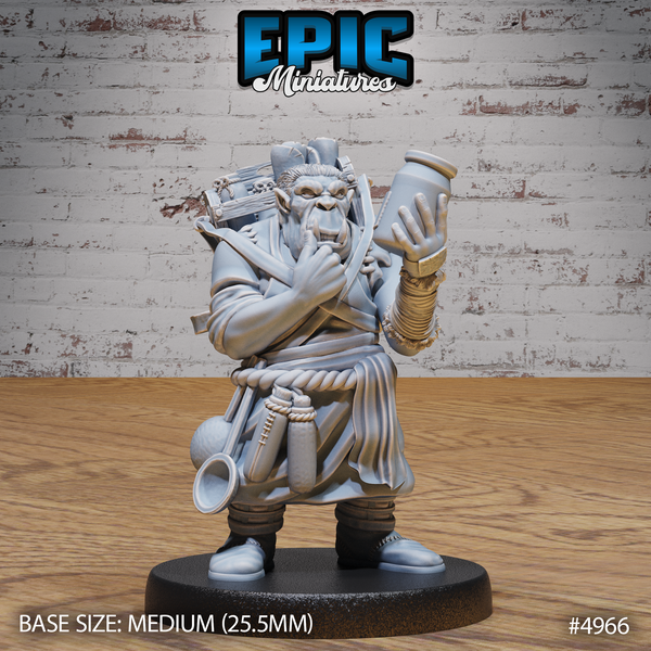 Gray Orc Alchemist 3D-printed model