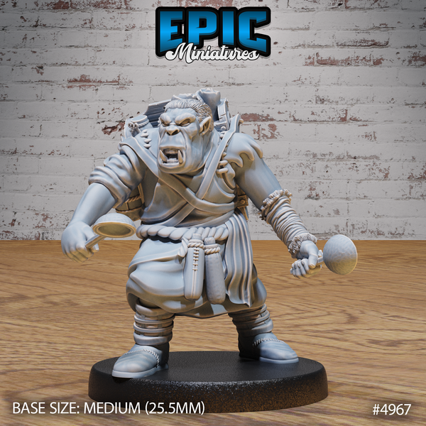 Gray Orc Alchemist 3D-printed model