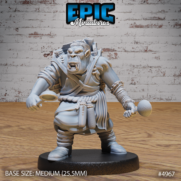 Gray Orc 3D-printed model
