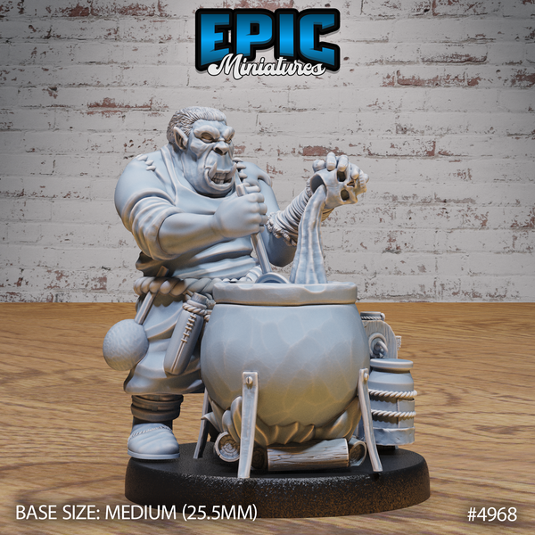 Gray Orc Alchemist 3D-printed model