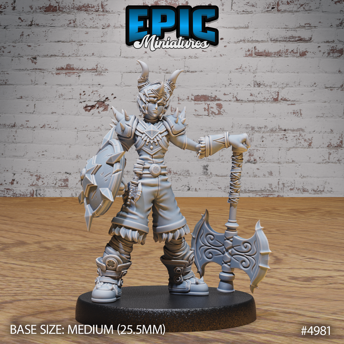 Young Barbarian 3D-printed model
