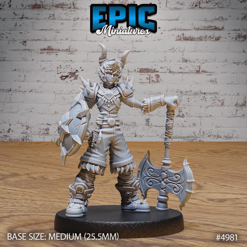 Young Barbarian 3D-printed model