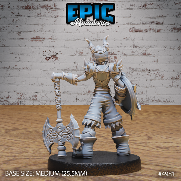 Young Barbarian 3D-printed model