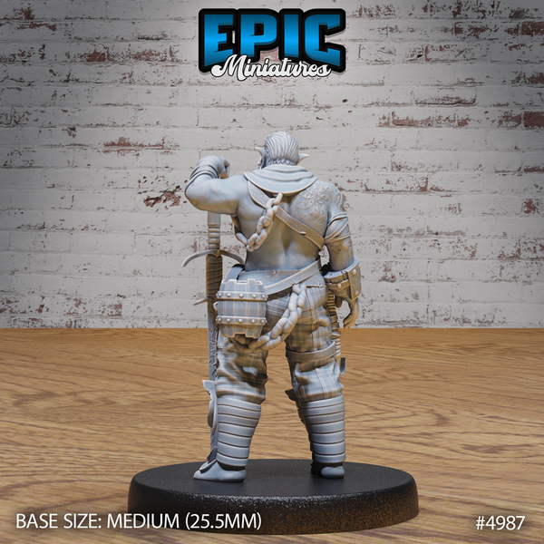 Half Orc Adventurer 3D-printed model