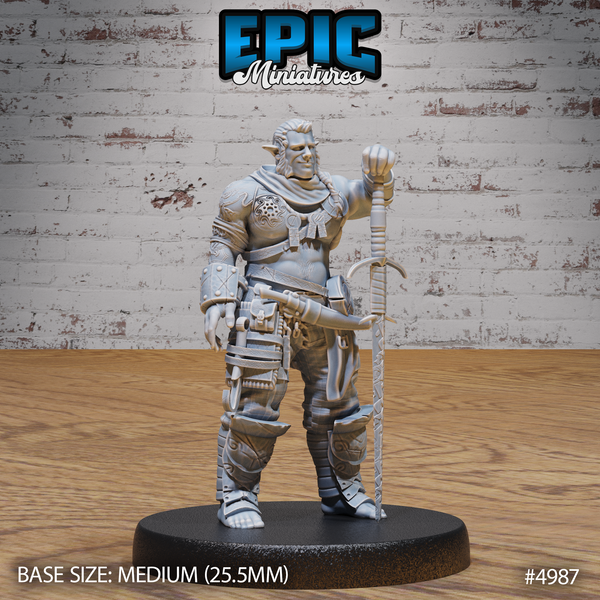 Half Orc Adventurer 3D-printed model