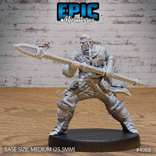 Half Orc Adventurer 3D-printed model