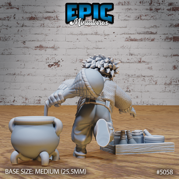 Halfling Villager 3D-printed model