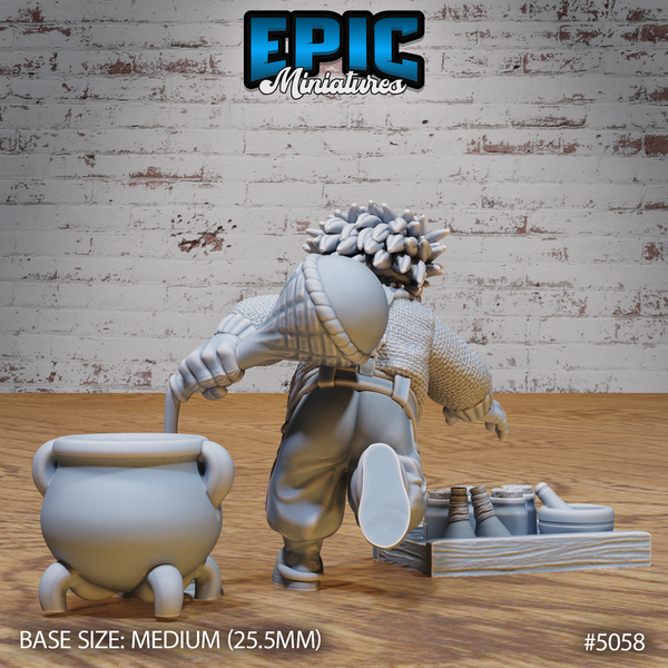 Halfling Villager 3D-printed model