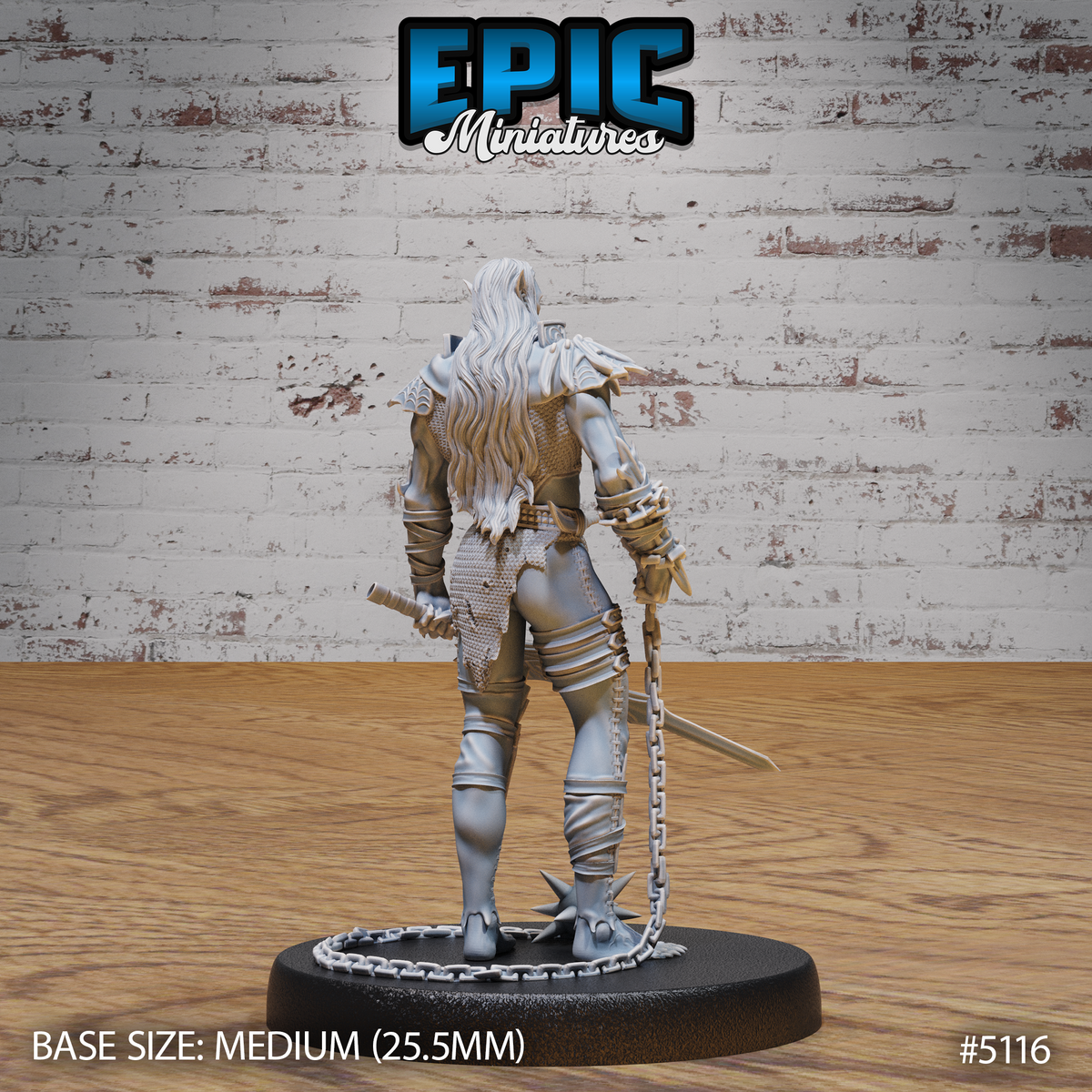 Half-Drow Slave 3D-printed model