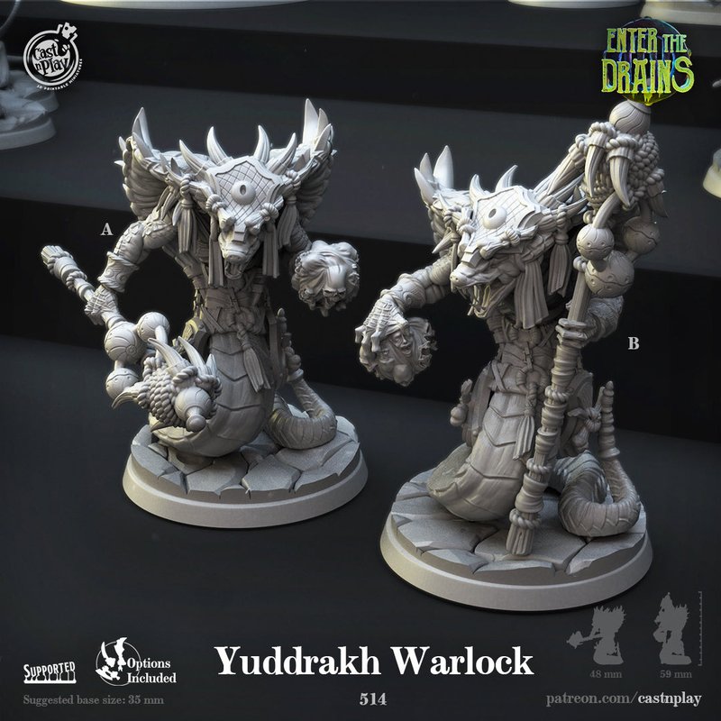 Yuddrakh Warlock 3D-printed model