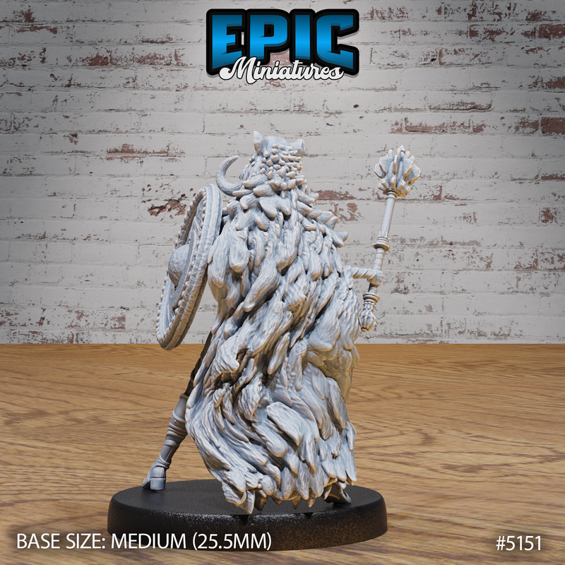 Boar Coat Warrior Lady 3D-printed model
