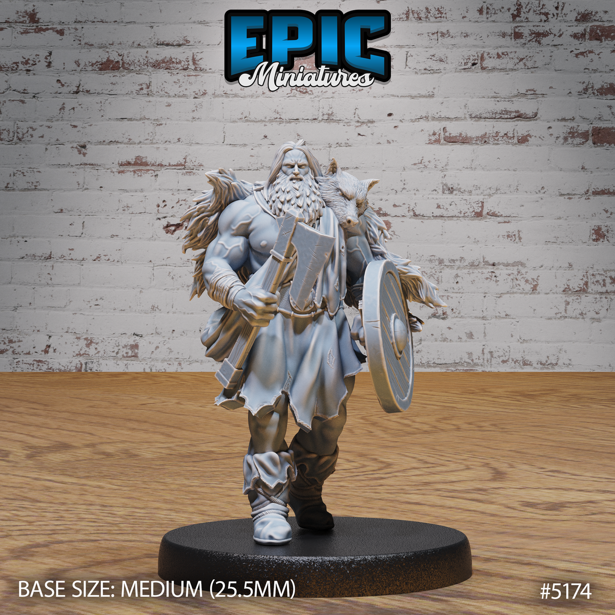 Berserker Viking 3D-printed model