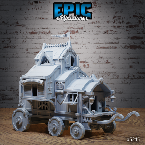 Wooden Wagon 3D-printed model