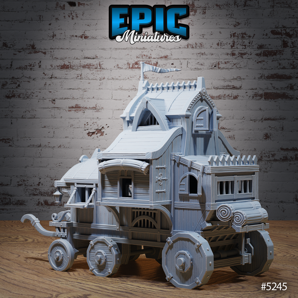 Wooden Wagon 3D-printed model