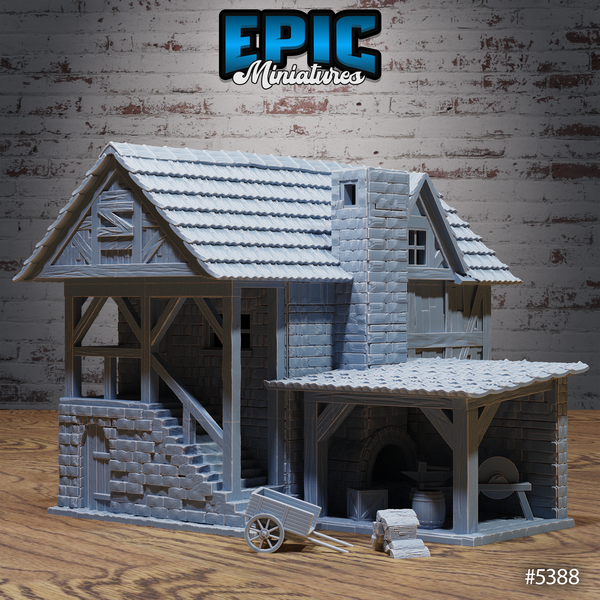 Medieval Blacksmith 3D-printed model