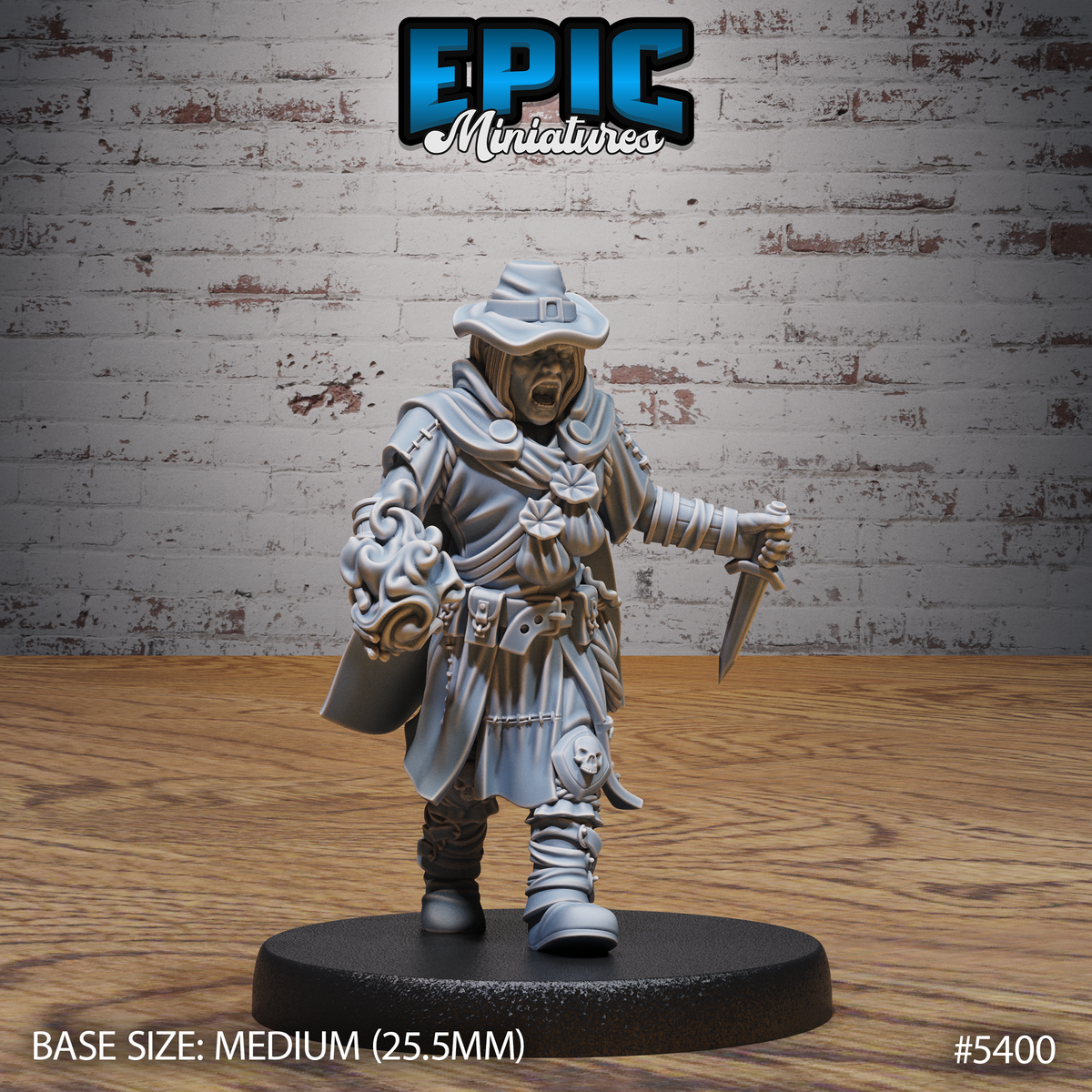 Bandit Mage 3D-printed model