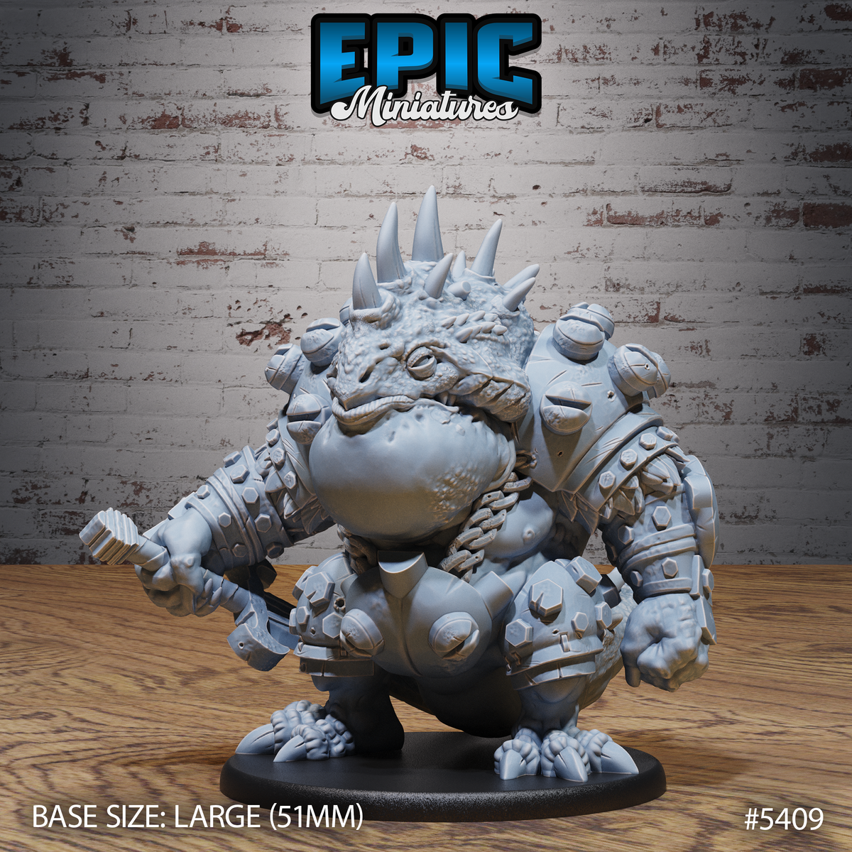 Bulky Lizard 3D-printed model