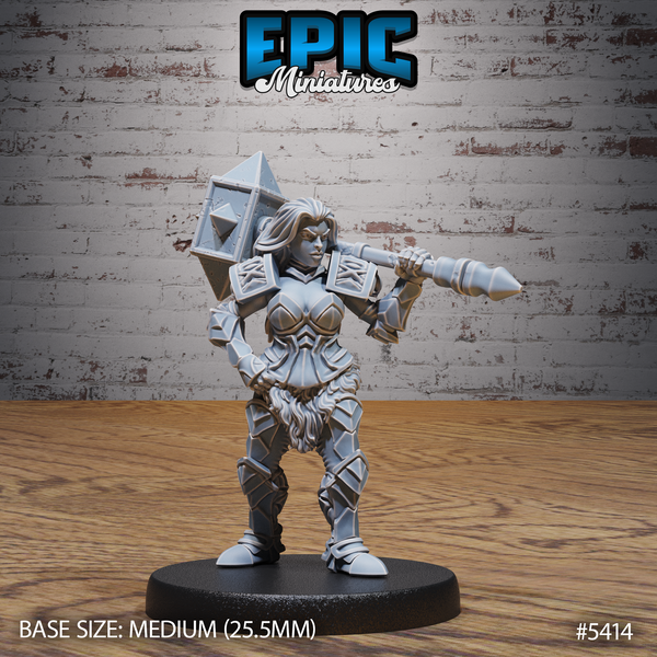 Dwarf Female 3D-printed model
