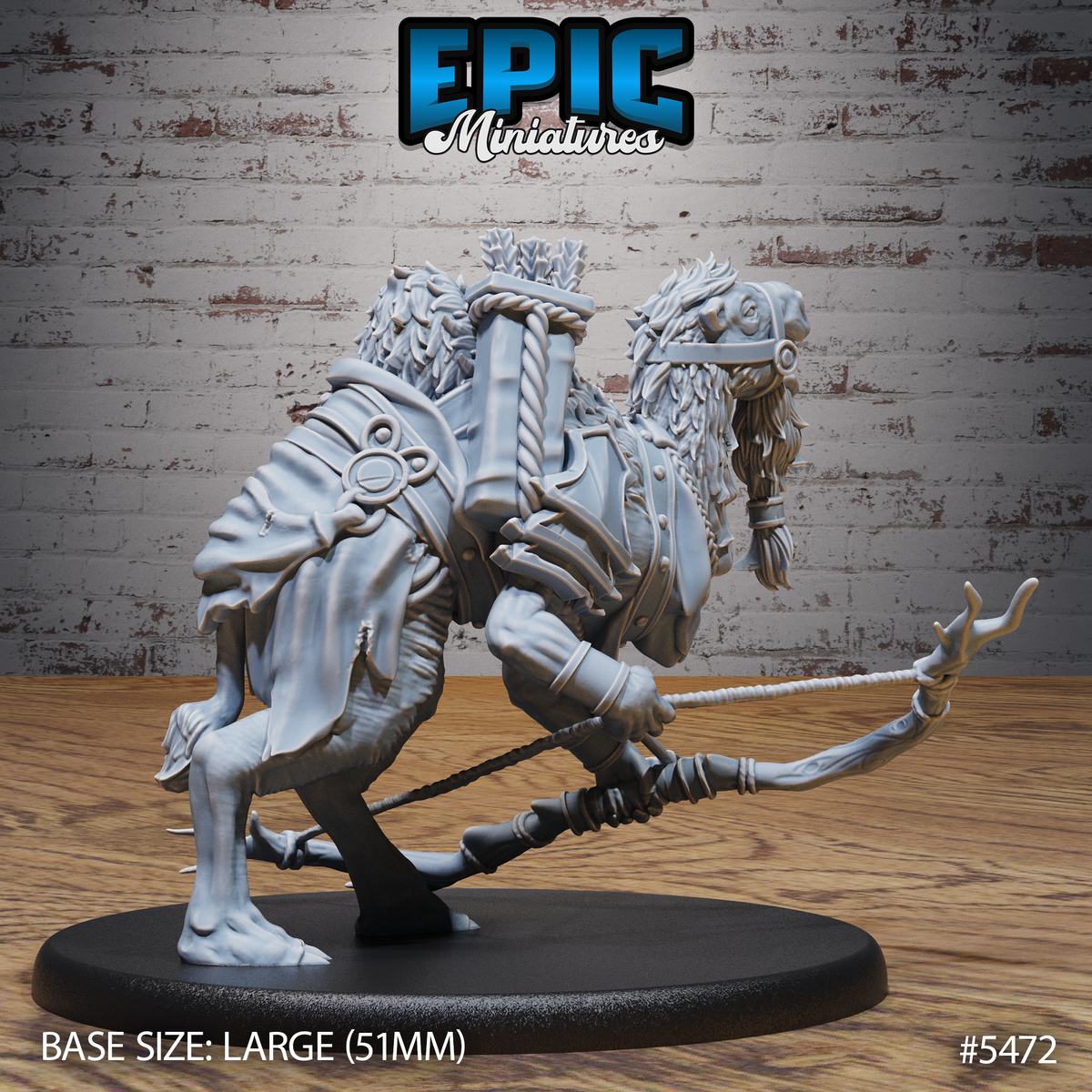 Camel Folk Warrior 3D-printed model