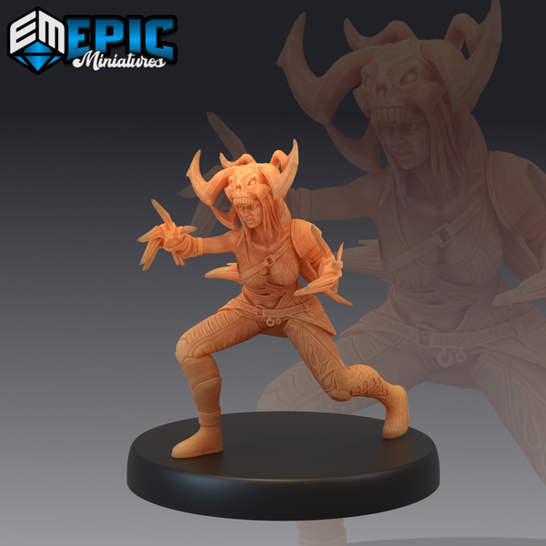 White Bone Huntress 3D-printed model
