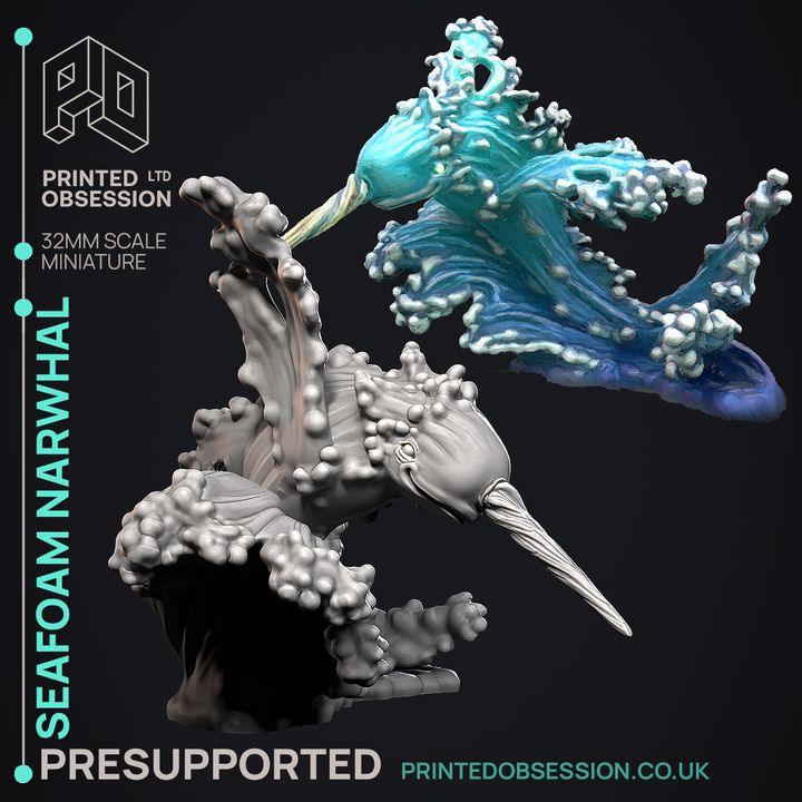 Seaform Narwhal 3D-printed model