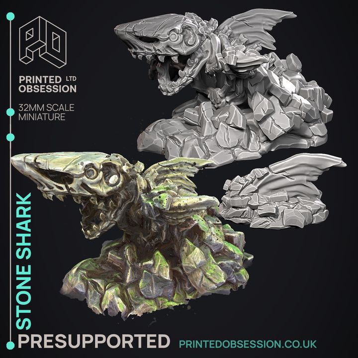Stone Shark 3D-printed model
