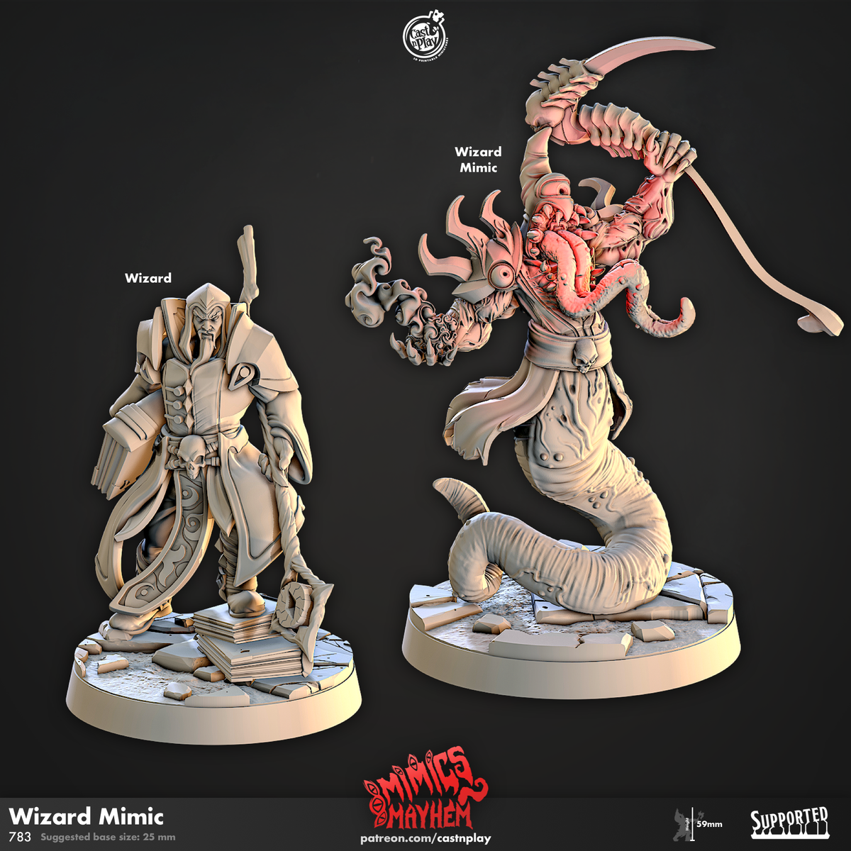 Wizard Mimic 3D-printed model