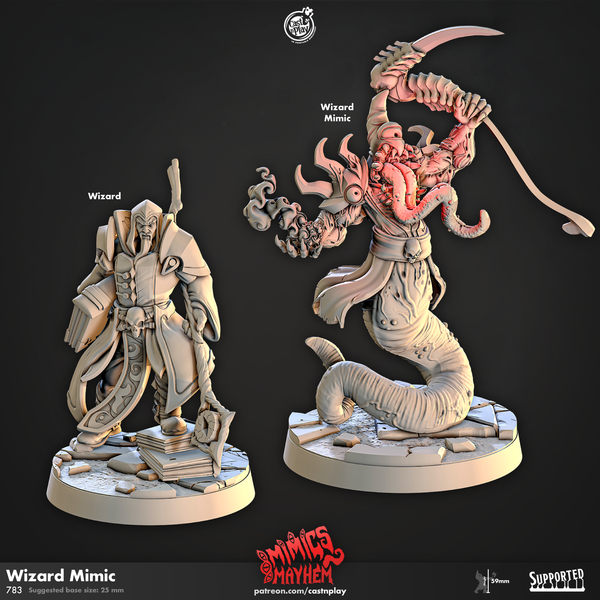 Wizard Mimic 3D-printed model