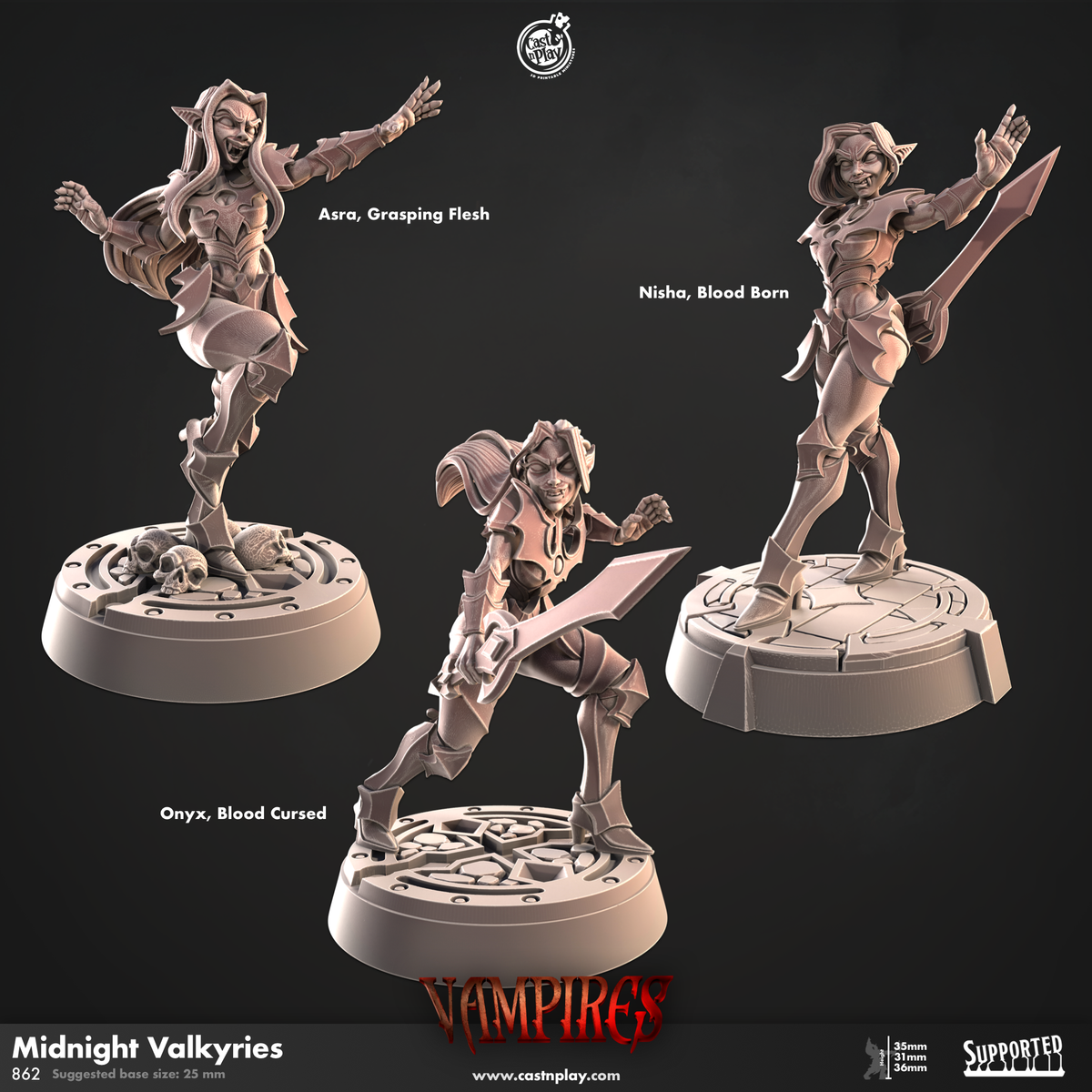 Midnight Valkyries 3D-printed model