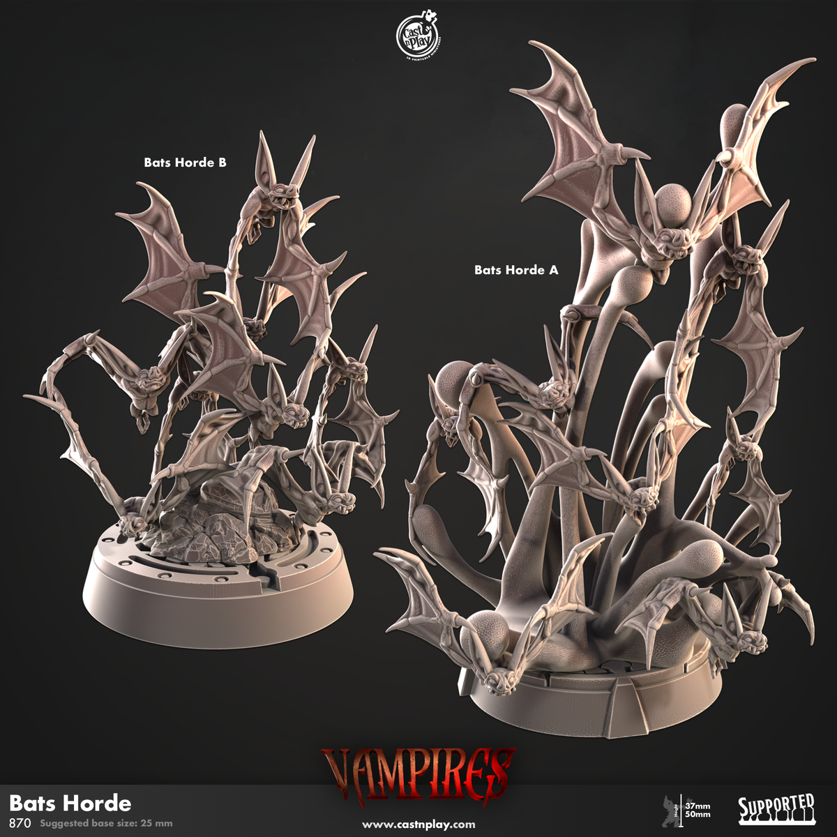 Bats Cloud 3D-printed model