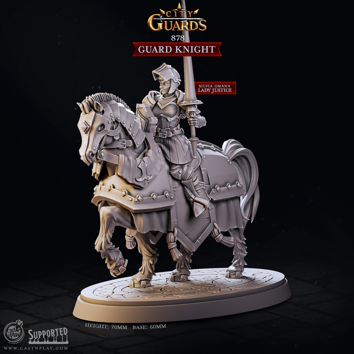 Guard Knight 3D-printed model