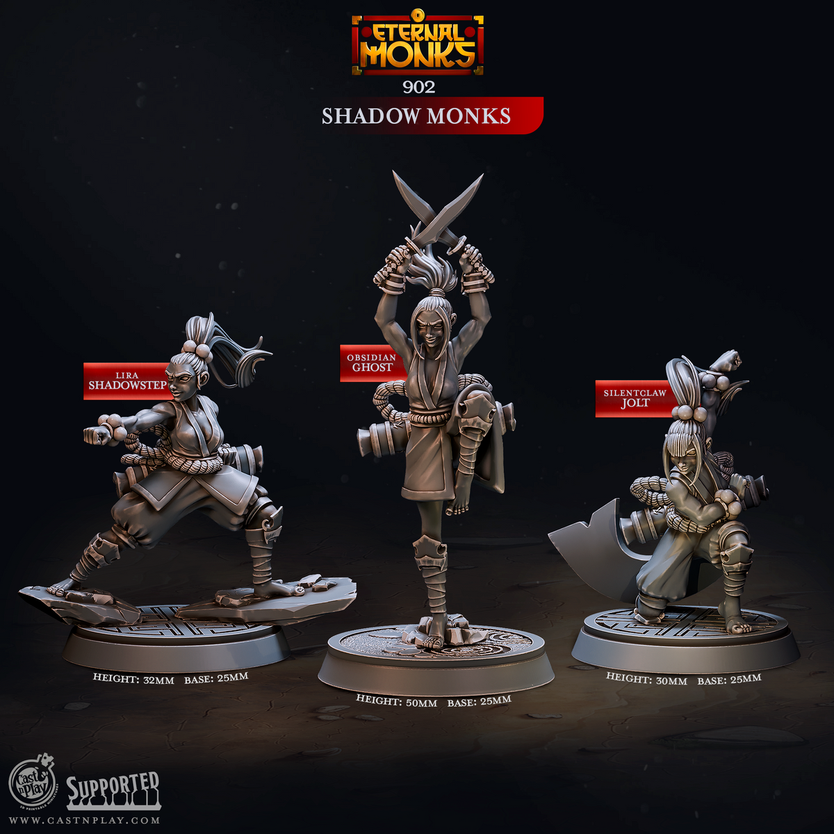 Shadow Monks 3D-printed model