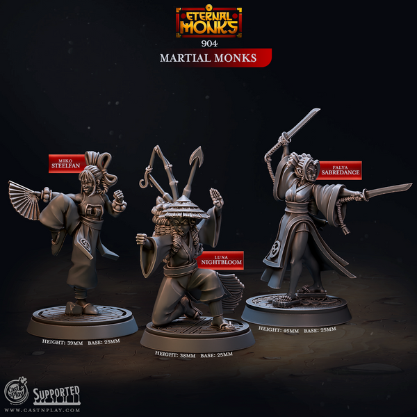 Martial Monks 3D-printed model